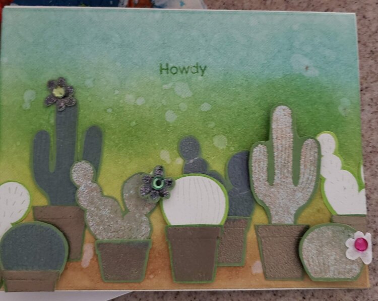 Howdy Cactus in Pots Card