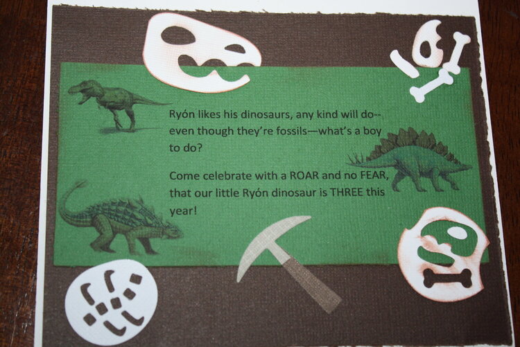 Dinosaur Invite One