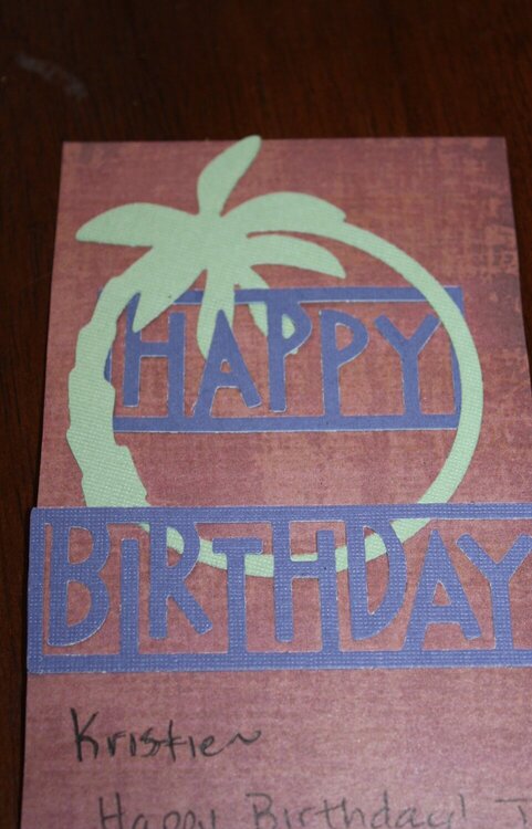 Quickutz Happy Birthday Aloha card