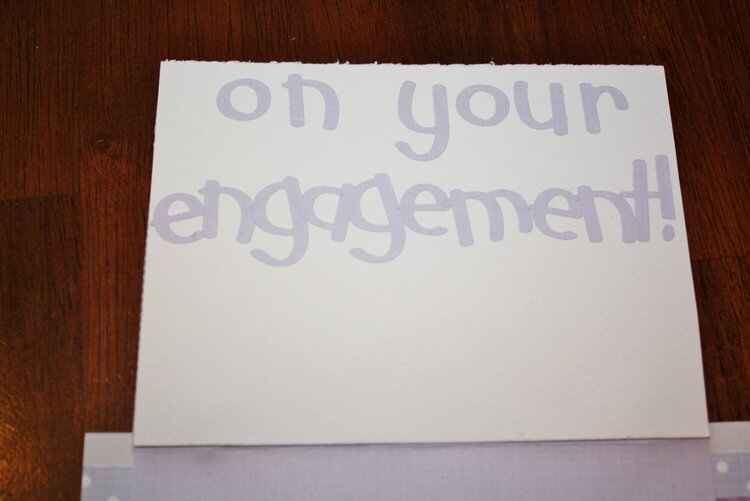 Congrats Card (On your Engagement on inside)