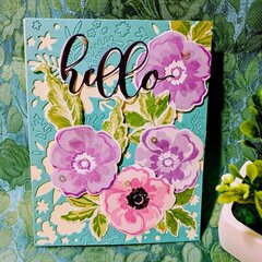 Hello Flower Arrangment Card