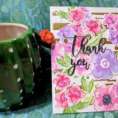 Thank You Flower Arrangement Card