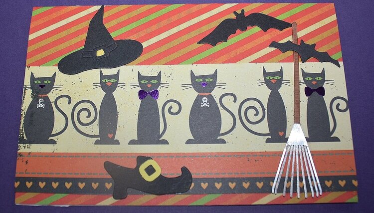 Cat and Witch Card - Outside