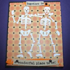 Skeletons Together for Halloween