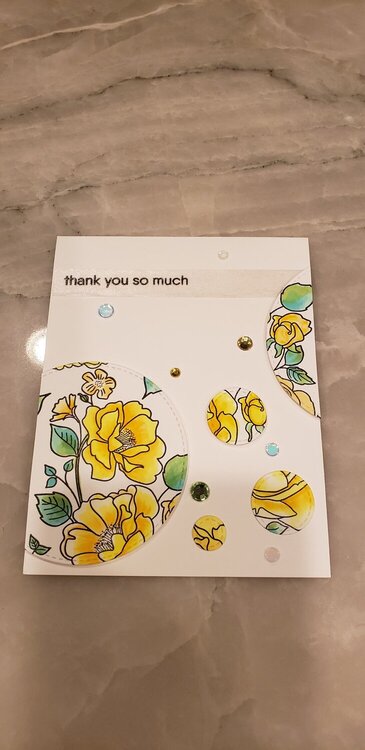 thank you so much copic colored card