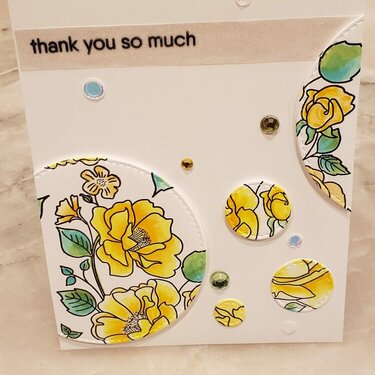 thank you so much copic colored card