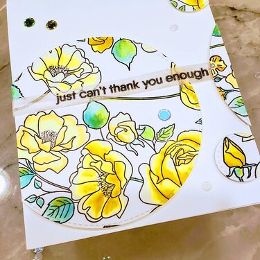 just can't thank you enough - Copic colored card