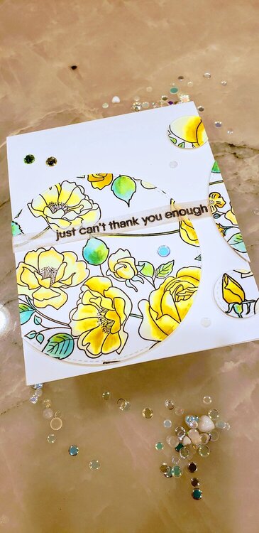 just can&#039;t thank you enough - Copic colored card