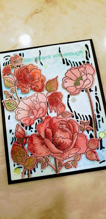 Just can&#039;t thank you enough floral water color card