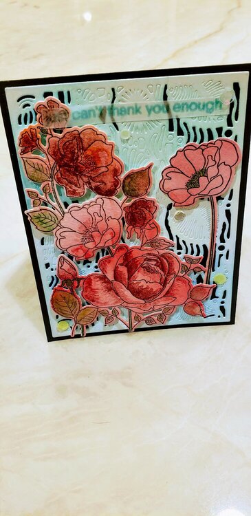 Just can&#039;t thank you enough floral water color card