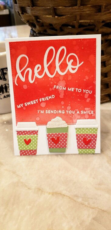 Hello Christmas Coffee Cheer Card