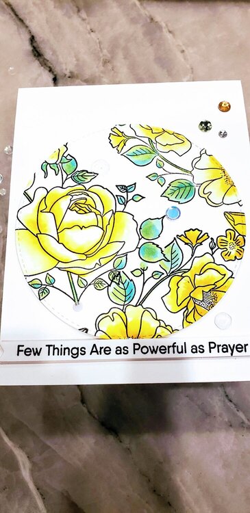 Few Things are as Powerful as Prayer Card; Copic colored