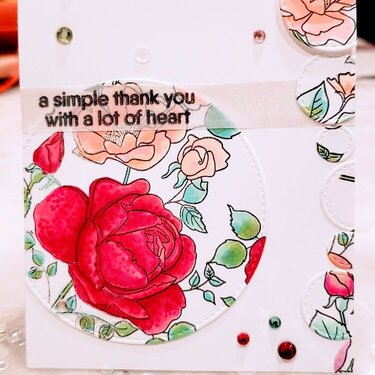 a simple thank you with a lot of heart card