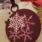 sparkly purple snowflake tag