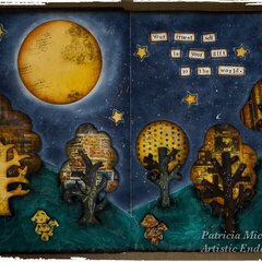 "A Starry Night" Art Journal Page