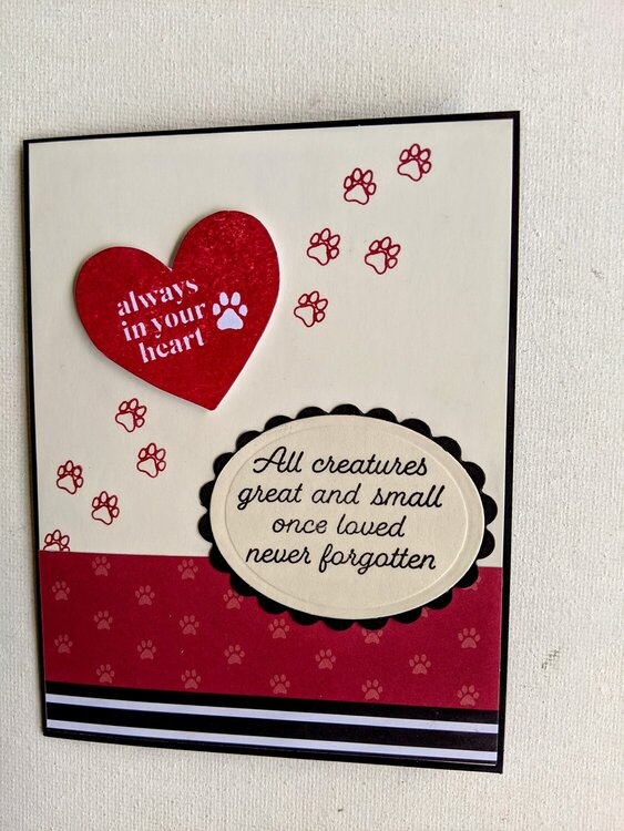 Pet Sympathy card