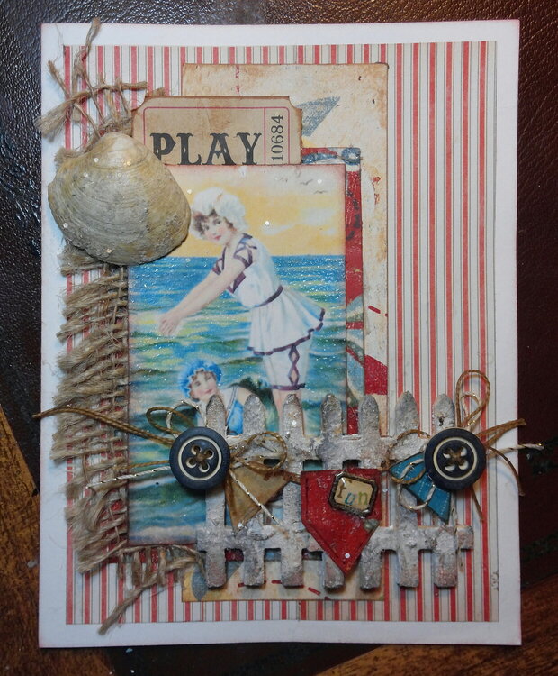 Mixed Media PLAY Summer Card