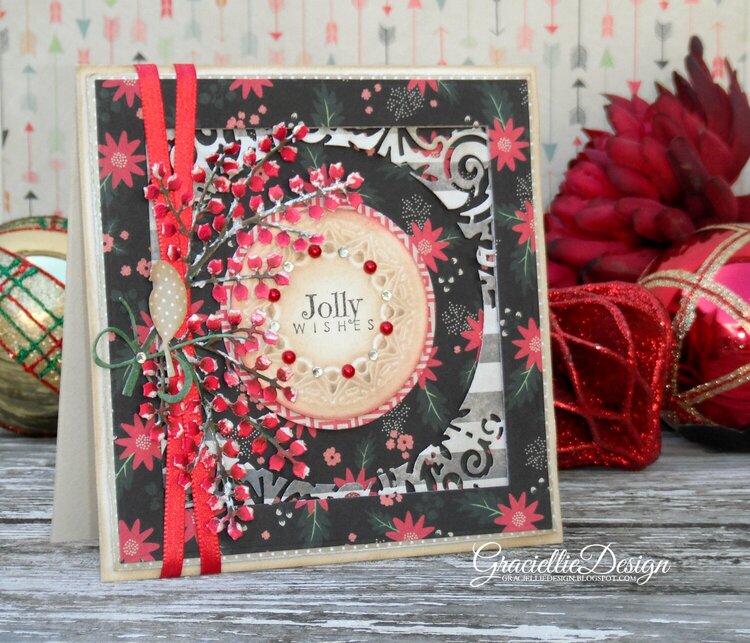 Snowy Winterberries - Jolly Wishes Christmas Card