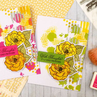 Stamped and Stenciled Cards