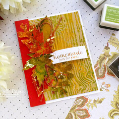 Crackle Foiled Leaves with Deco Foil