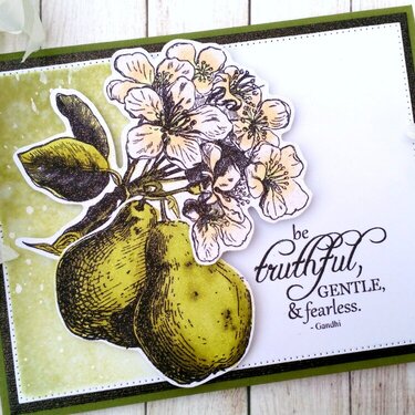 Pear Blossom Card with Graciellie Design