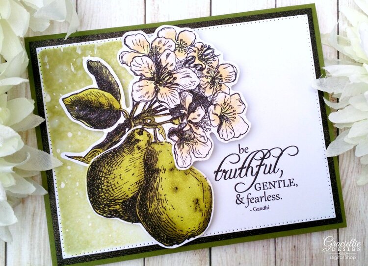 Pear Blossom Card with Graciellie Design