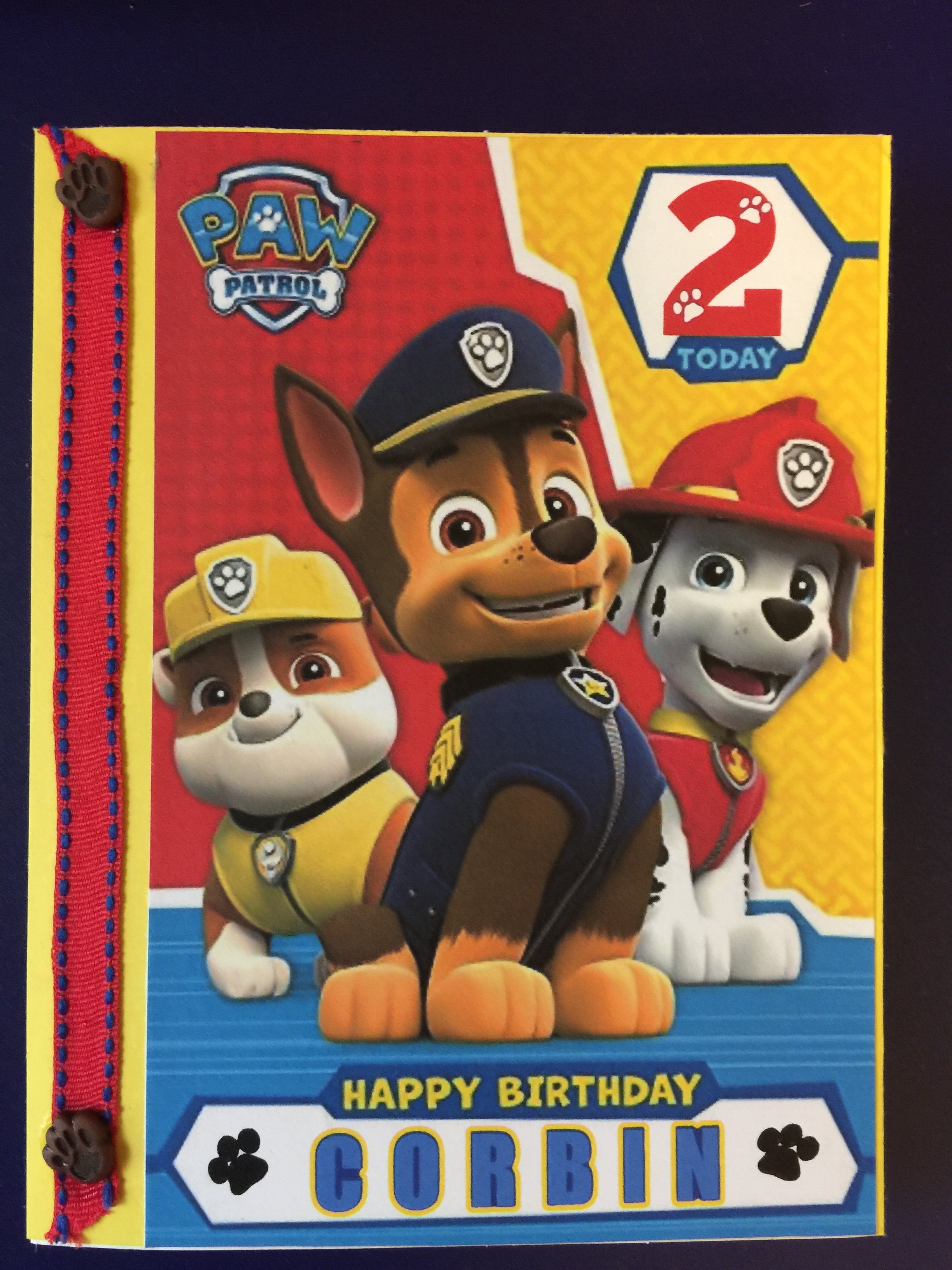 Paw Patrol Birthday Card