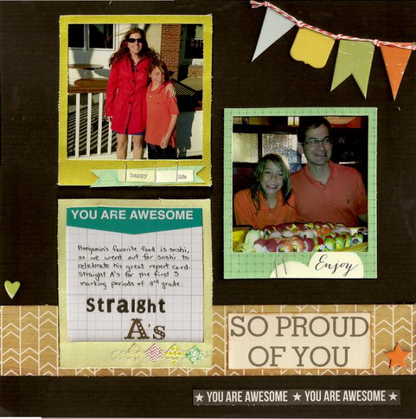 Using Polaroid Frames on Scrapbook Pages 