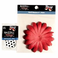 Bazzill Flowers and Polka-Dot Brads, CLEARANCE