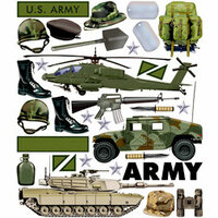 Creative Imaginations Stickers - Army Equipment, CLEARANCE