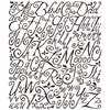 Sonnets Embossed Alphabet Stickers - Sonnets Script
