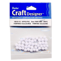 Pazzles - 5mm Pom Poms (White)