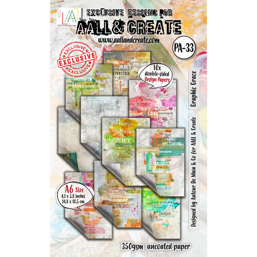 AALL and Create - Artful Impressions Collection - A6 Paper Packs - Graphic Grace