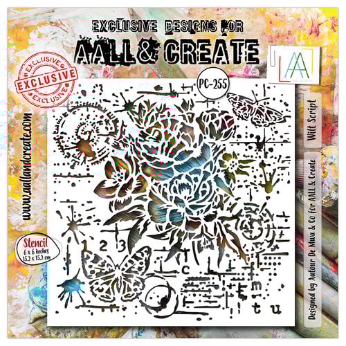 AALL and Create - Petal Cipher Collection - Stencils - Wilt Script