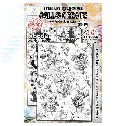 AALL and Create - Whispering Botanica Collection - Rub-On Transfers - Edgy Botanica