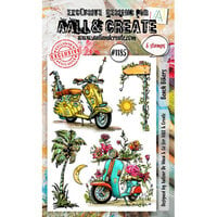 AALL and Create - Clear Photopolymer Stamps - Beach Bikers