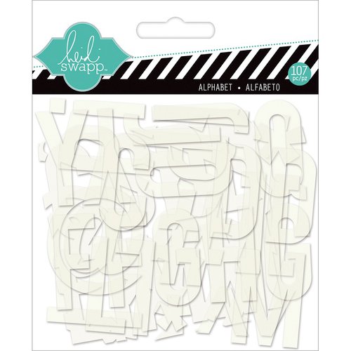 Heidi Swapp - Hello Today Collection - Memory Planner - Clear Pop Alphabet - White