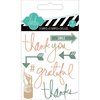 Heidi Swapp - Hello Today Collection - Memory Planner - Clear Acrylic Stamps - Mini - Thank You