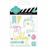 Heidi Swapp - Hello Today Collection - Memory Planner - Clear Acrylic Stamps - Mini - Party