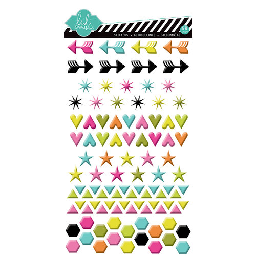 Heidi Swapp - Favorite Things Collection - Puffy Gloss Stickers - Shapes