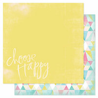Heidi Swapp - Dreamy Collection - 12 x 12 Double Sided Paper - Choose Happy