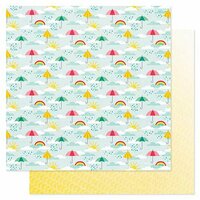 Pink Paislee - Hello Sunshine Collection - 12 x 12 Double Sided Paper - Stormy Weather
