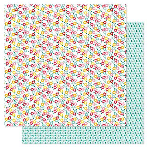 Pink Paislee - Hello Sunshine Collection - 12 x 12 Double Sided Paper - Puddle Jumper