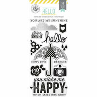 Pink Paislee - Hello Sunshine Collection - Clear Acrylic Stamps and Die