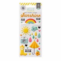 Pink Paislee - Hello Sunshine Collection - Puffy Stickers