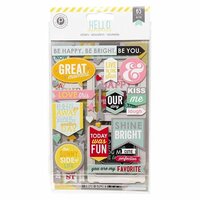 Pink Paislee - Hello Sunshine Collection - Chipboard Stickers