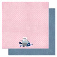 Pink Paislee - Pen Pals Collection - 12 x 12 Double Sided Paper - Priority Mail