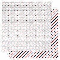 Pink Paislee - Pen Pals Collection - 12 x 12 Double Sided Paper - Mr Postman