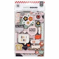 Pink Paislee - Switchboard Collection - Chipboard Stickers