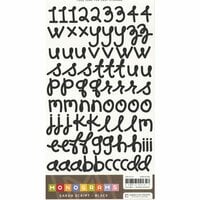 American Crafts - Letter Stickers - Monograms - Sarah Script - Black, CLEARANCE